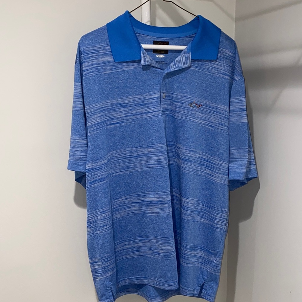 Greg Norman Men's Blue Polo Shirt